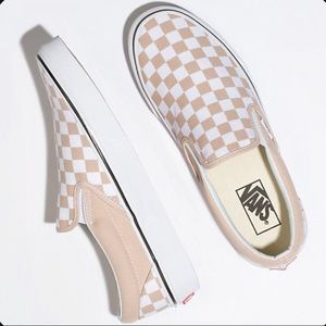 Beige Checkered Vans